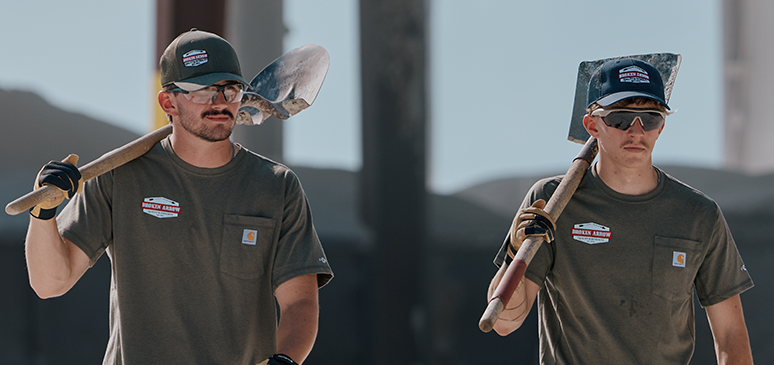Broken Arrow crew in custom apparel and headwear
