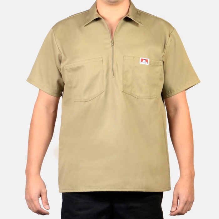 1/2 Zipper Short Sleeve - Khaki - Purpose-Built / Home of the Trades -  - 
