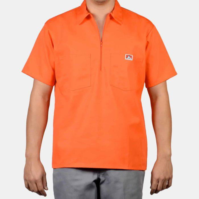 1/2 Zipper Short Sleeve - Orange - Purpose-Built / Home of the Trades -  - 