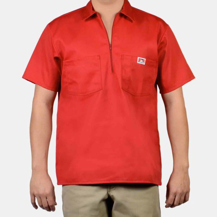 1/2 Zipper Short Sleeve - Red - Purpose-Built / Home of the Trades -  - 