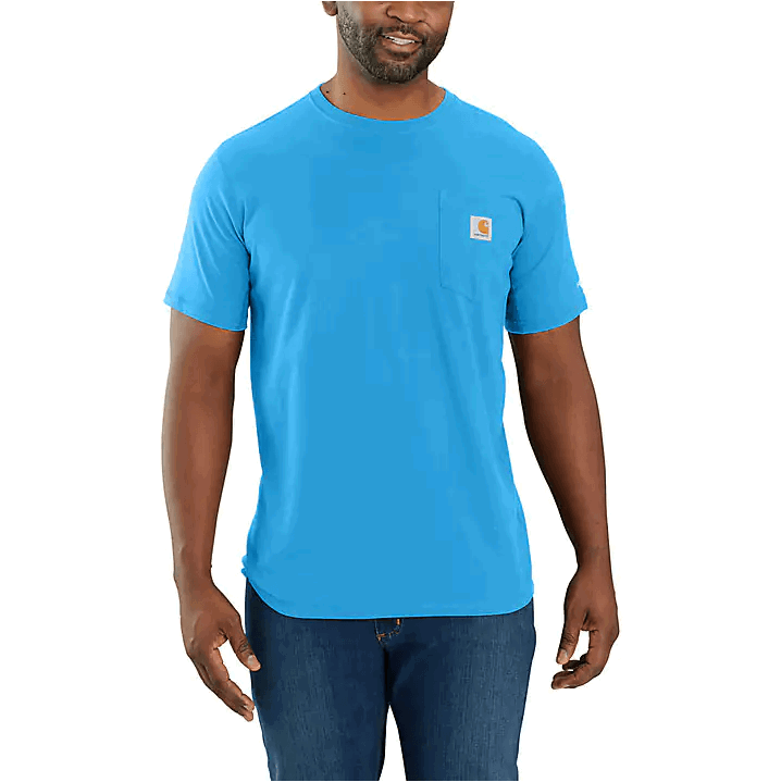 104616 - Carhartt force® relaxed fit midweight short-sleeve pocket t-shirt - Azure Blue - Purpose-Built / Home of the Trades -  - 