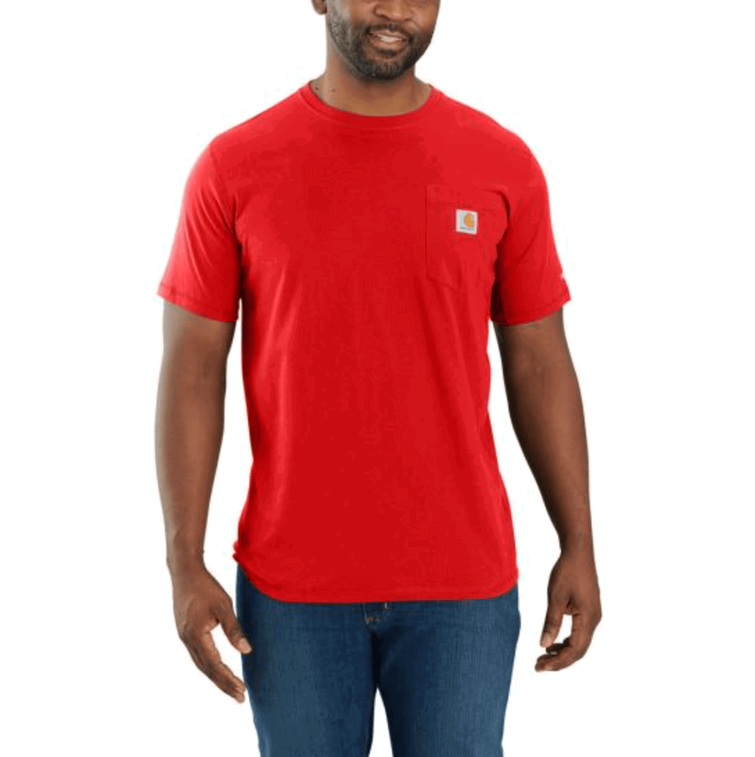 104616 - Carhartt force® relaxed fit midweight short-sleeve pocket t-shirt - Fire Red - Purpose-Built / Home of the Trades -  - 