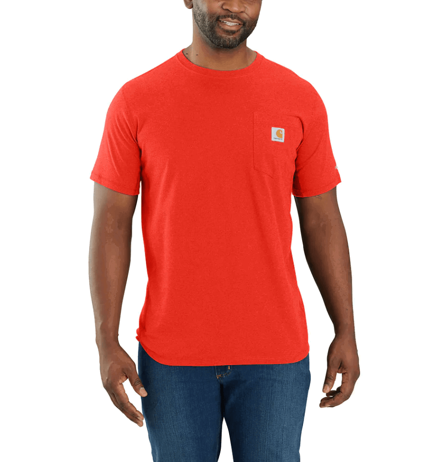 104616 - Carhartt force® relaxed fit midweight short-sleeve pocket t-shirt- Currant Heather - Purpose-Built / Home of the Trades -  - 