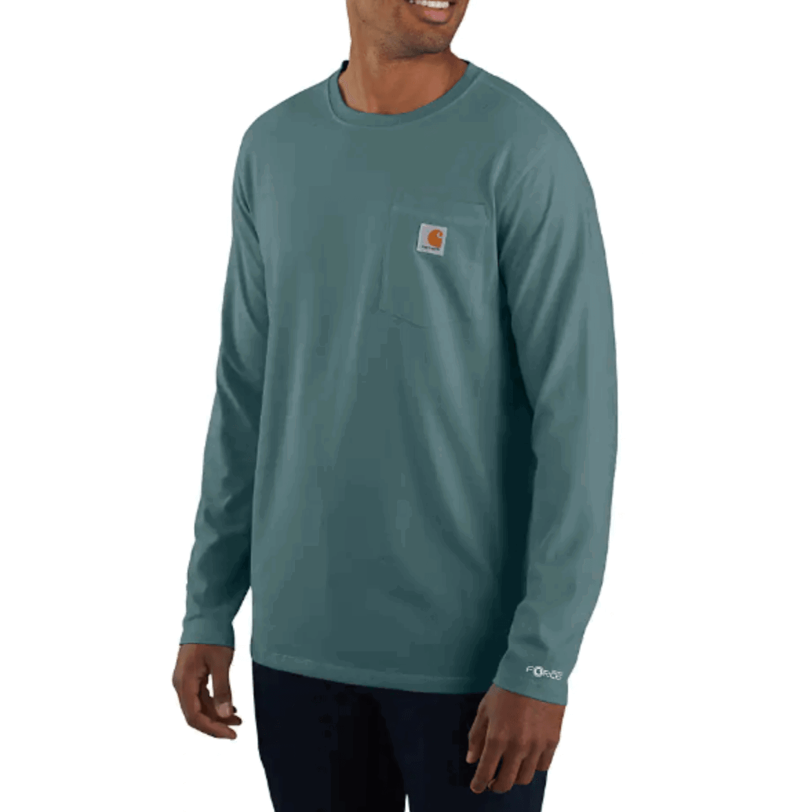 104617 - Carhartt force® relaxed fit midweight long-sleeve pocket t-shirt - Sea Pine - Purpose-Built / Home of the Trades -  - 