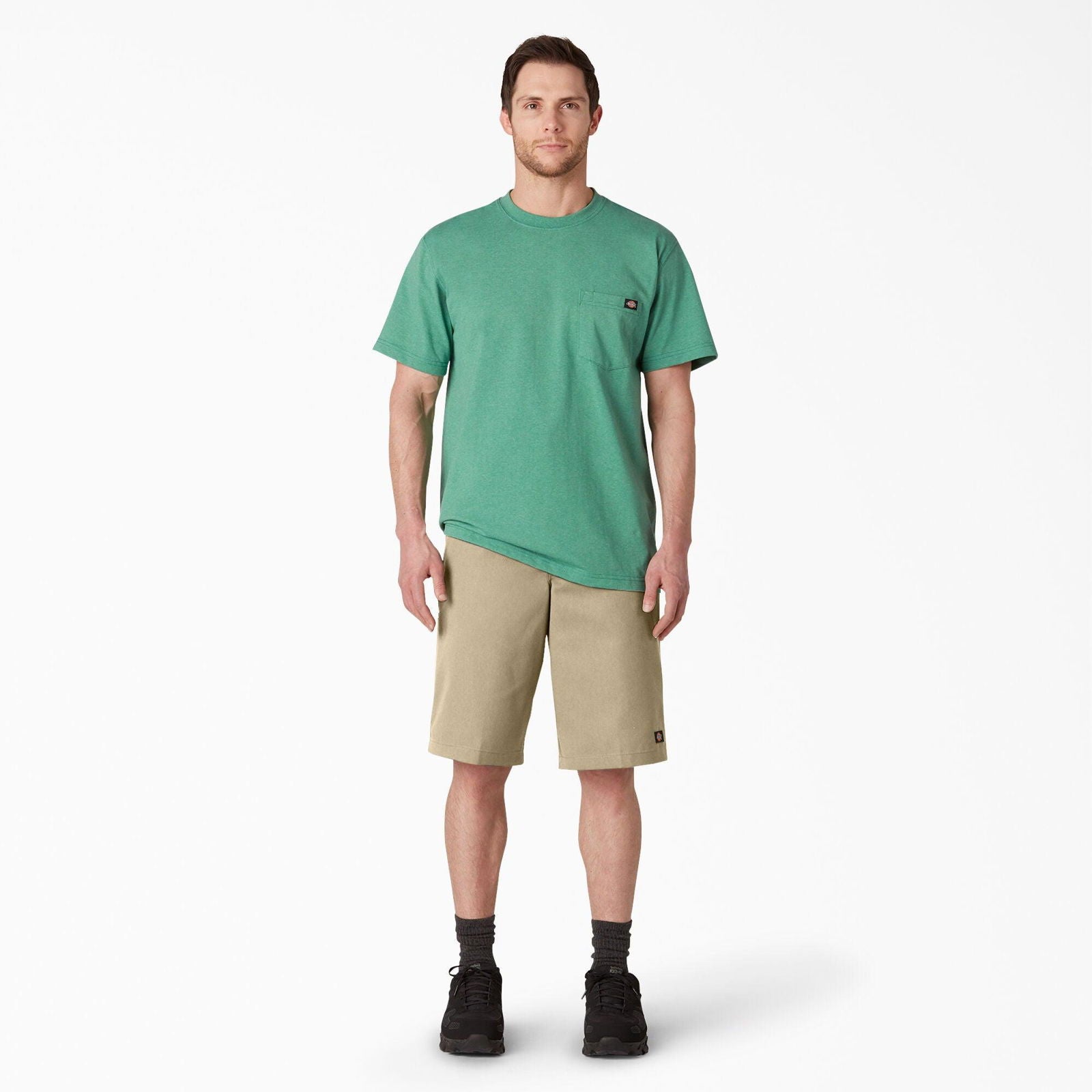 Khaki fashion shorts for work