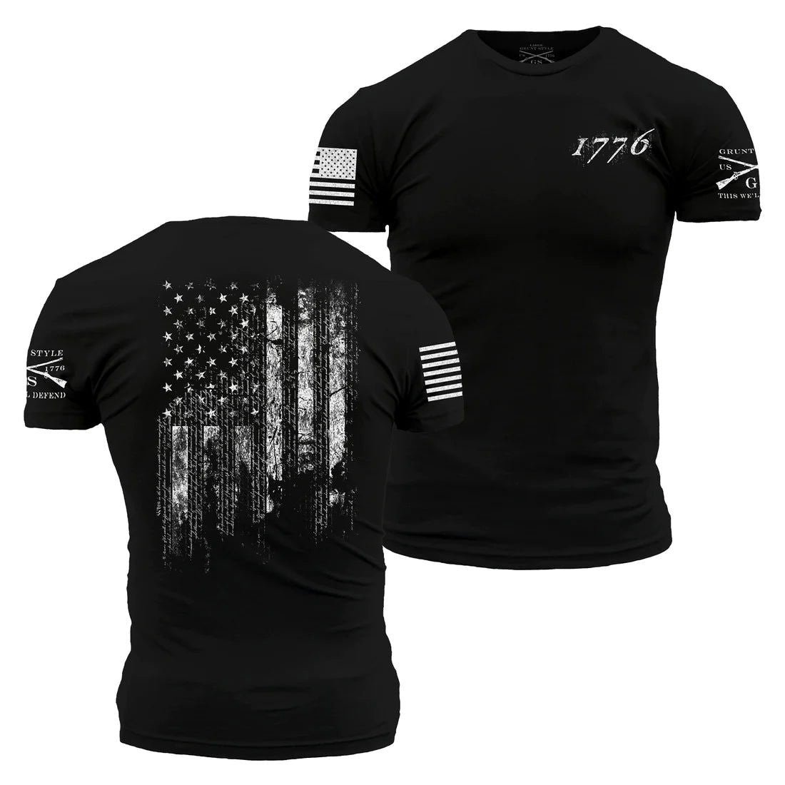 1776 Flag Tee - Black - Purpose-Built / Home of the Trades -  - 