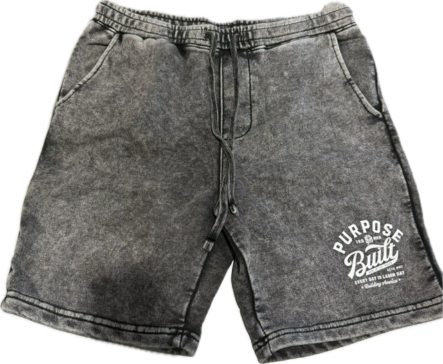 The Script Fleece Shorts, Black Mineral