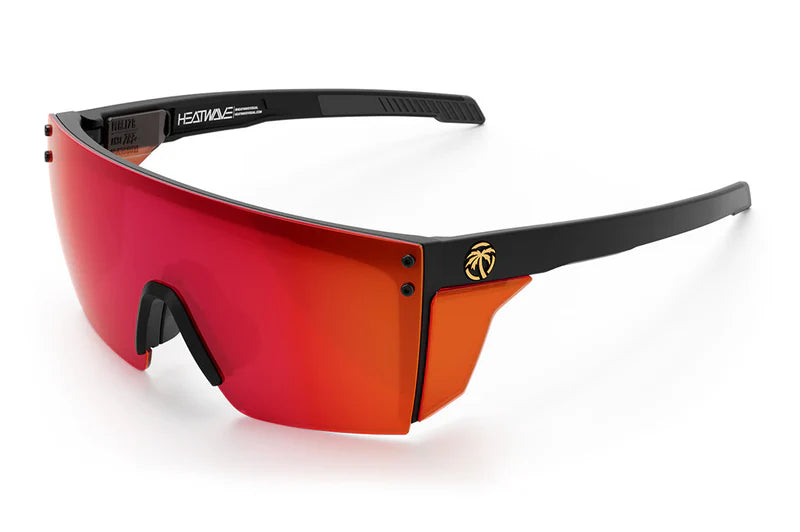 Performance Lazerface Matte Black -  Firestorm Red/Orange Polarized Lens