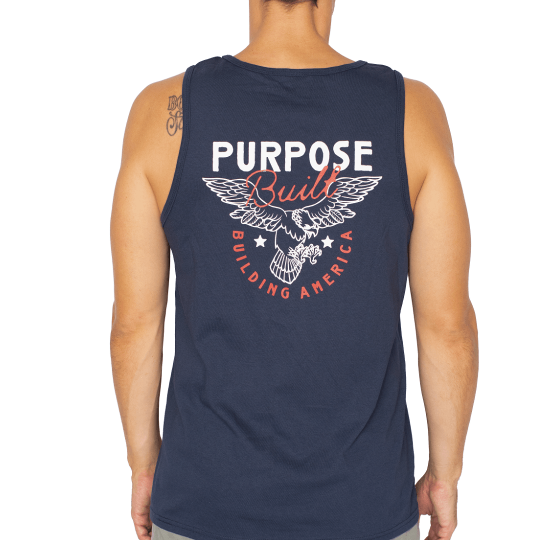 Building America Tank - Navy - Purpose-Built / Home of the Trades