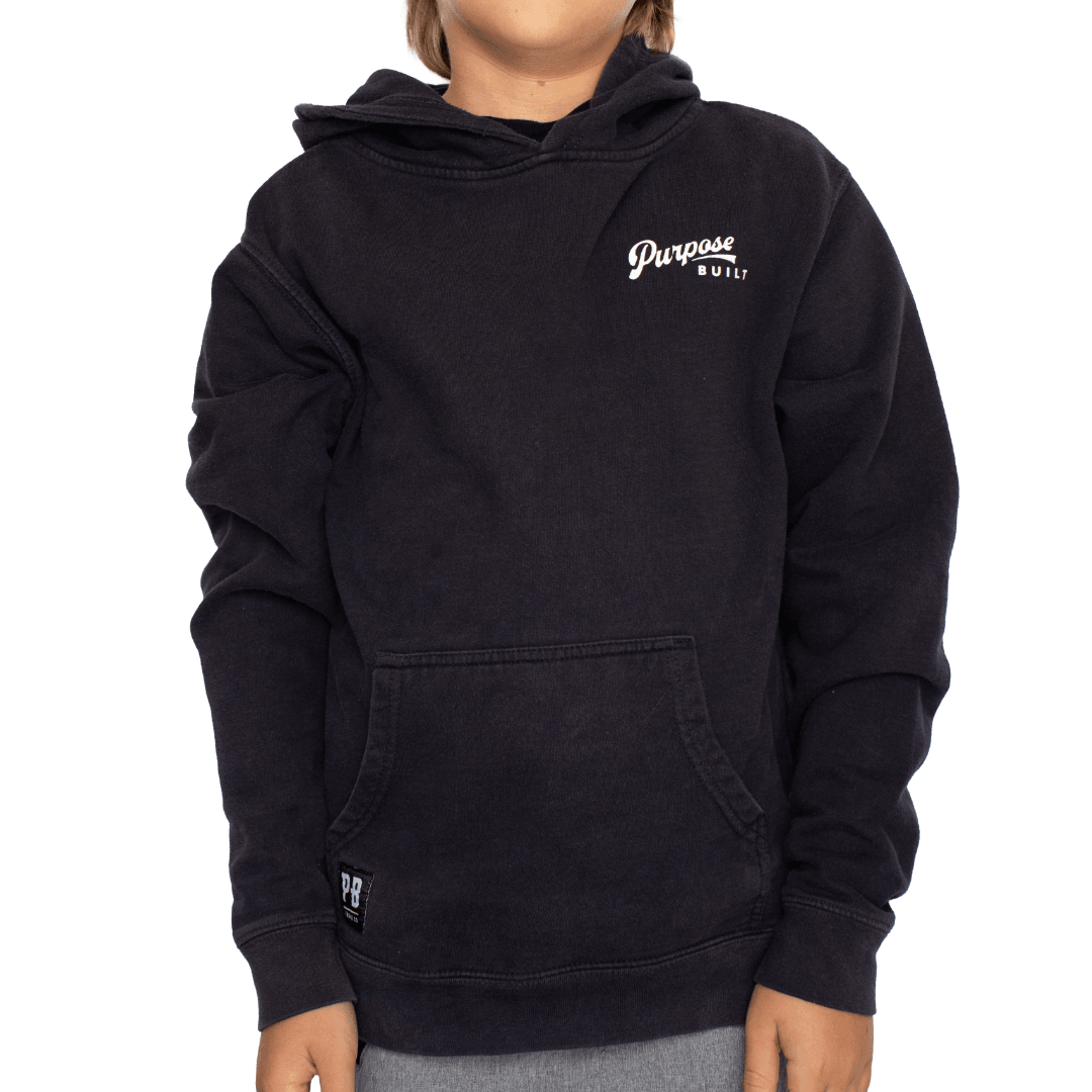Youth American Badge Hoodie - Navy - Purpose-Built / Home of the Trades