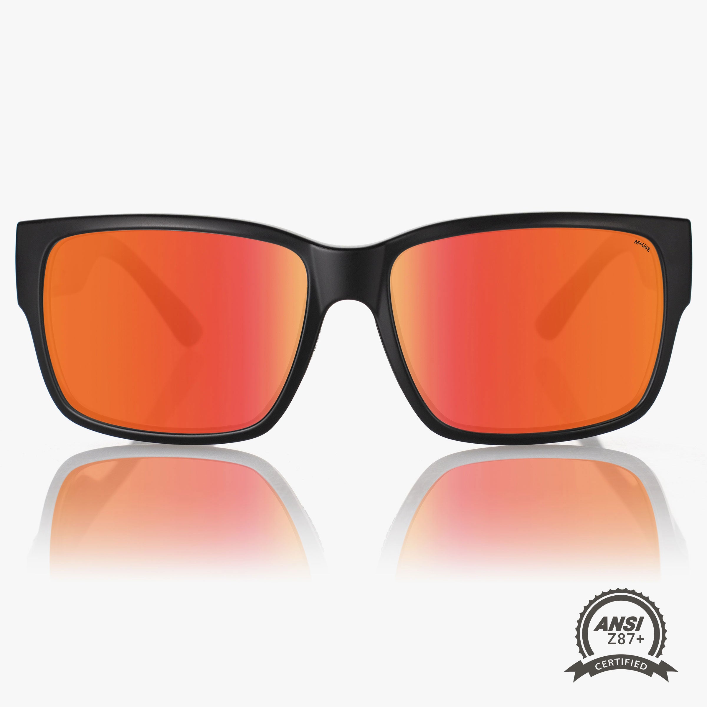 Classico Pro - Black on Black / Red Chrome Polarized (Z87+)