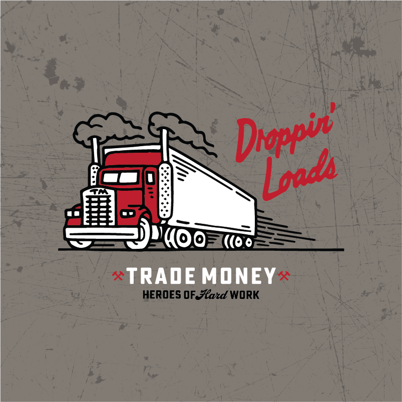 Droppin' Loads HD Tee, Faded Grey