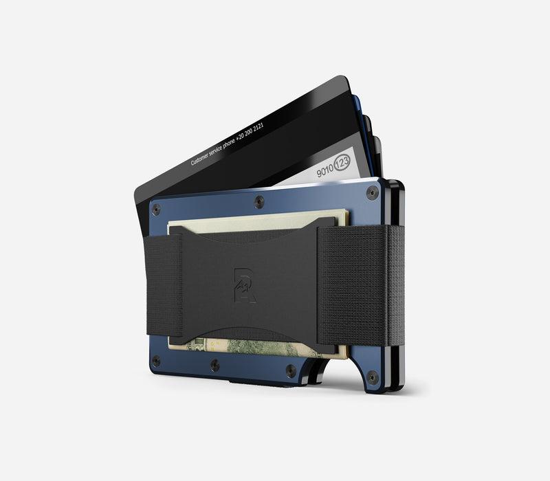 Aluminum | Apline Navy Minimalist Wallet - Cash Strap