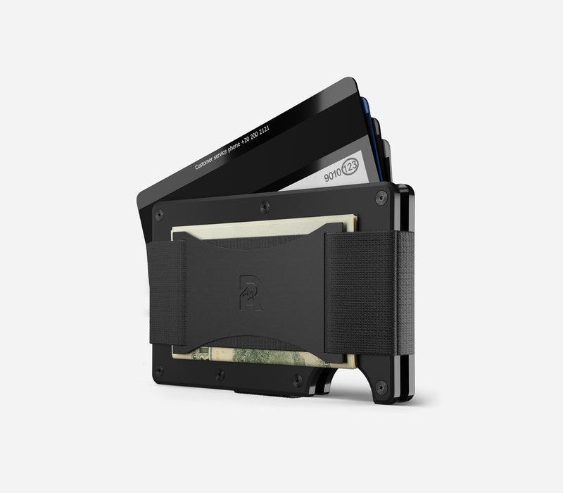 Matte Black Titanium Minimalist Wallet - Cash Strap - Purpose-Built / Home of the Trades