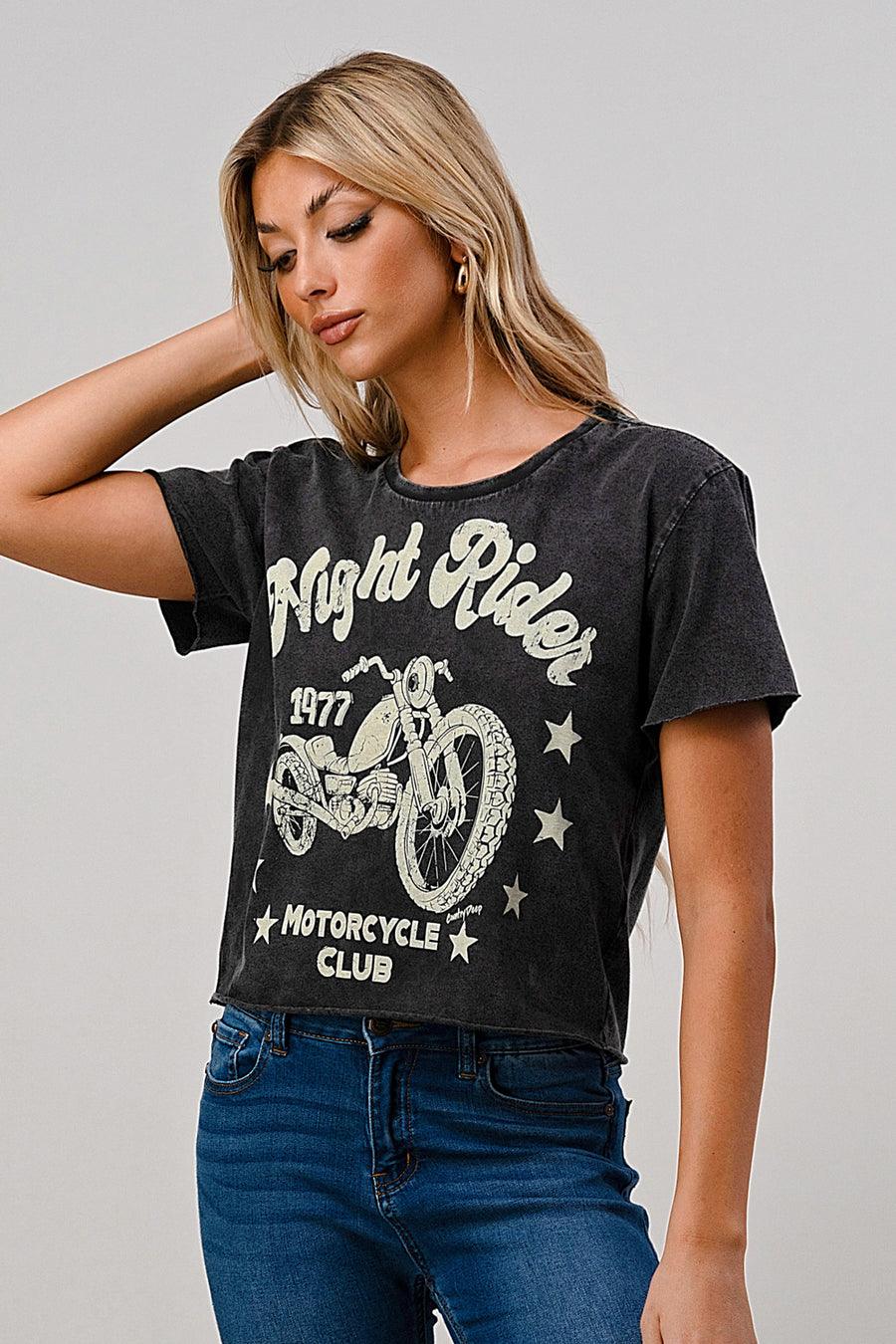Night Ricer Oversized Crop T-Shirt - Black - Purpose-Built / Home of the Trades