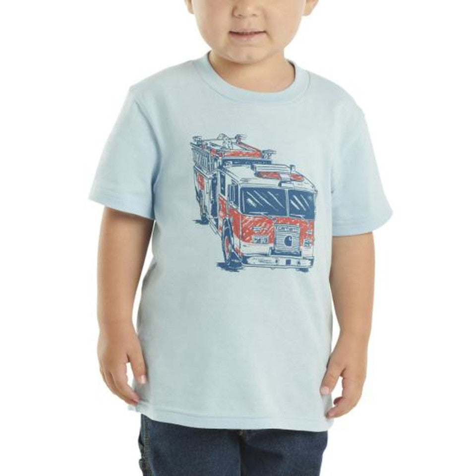 Youth Short-Sleeve Fire Truck T-Shirt - Clear Sky