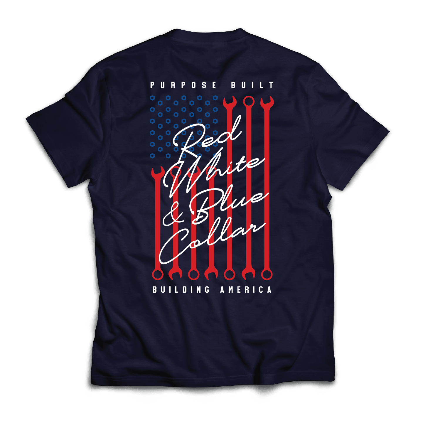 Hang em' High Tee, Navy - Purpose-Built / Home of the Trades