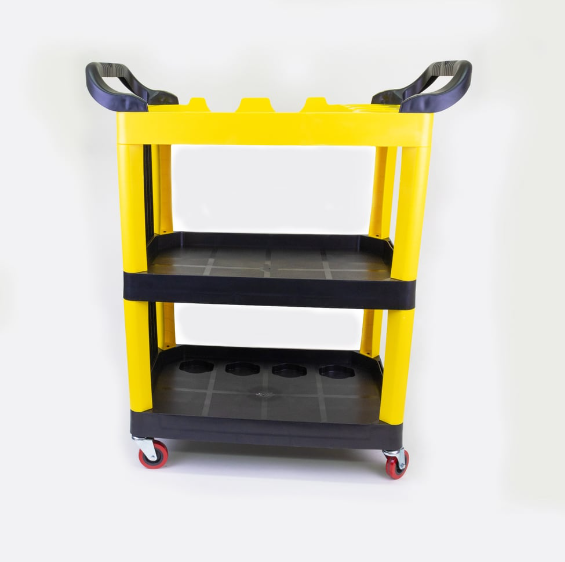 Yellow Auto Detailing Cart