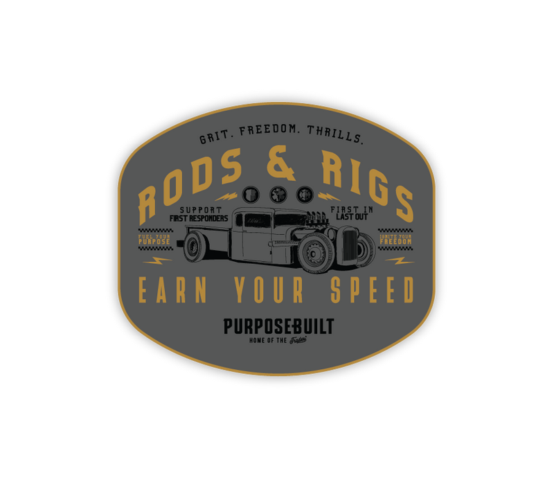 Pulsepoint Rig Stickers Rods and Rigs Earn Your Speed Sticker 3in