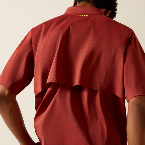 Made Tough™ VenTEK™ Durastretch™ Work Shirt, Short Sleeve, Firebrick Red