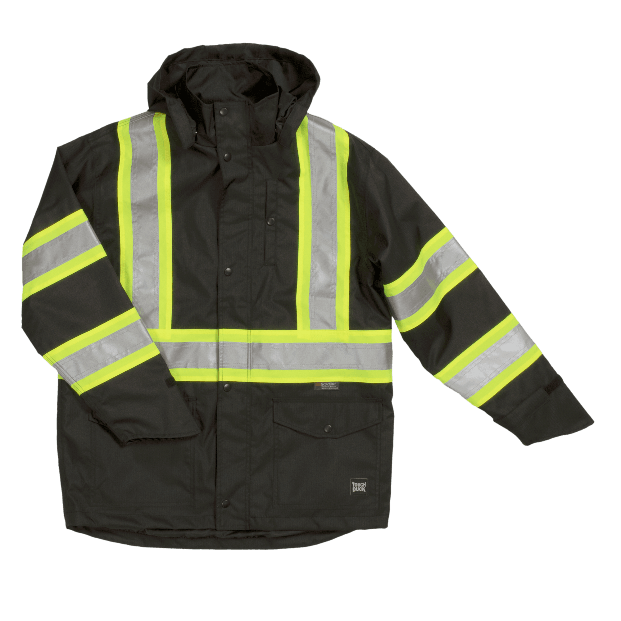 Safety Rain Jacket - Black 3X