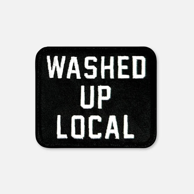 Small Size Washed Up Local Patch, Black