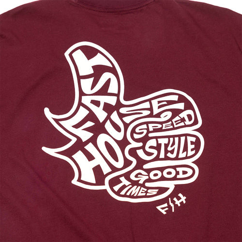 Satisfaction SS Tee - Maroon