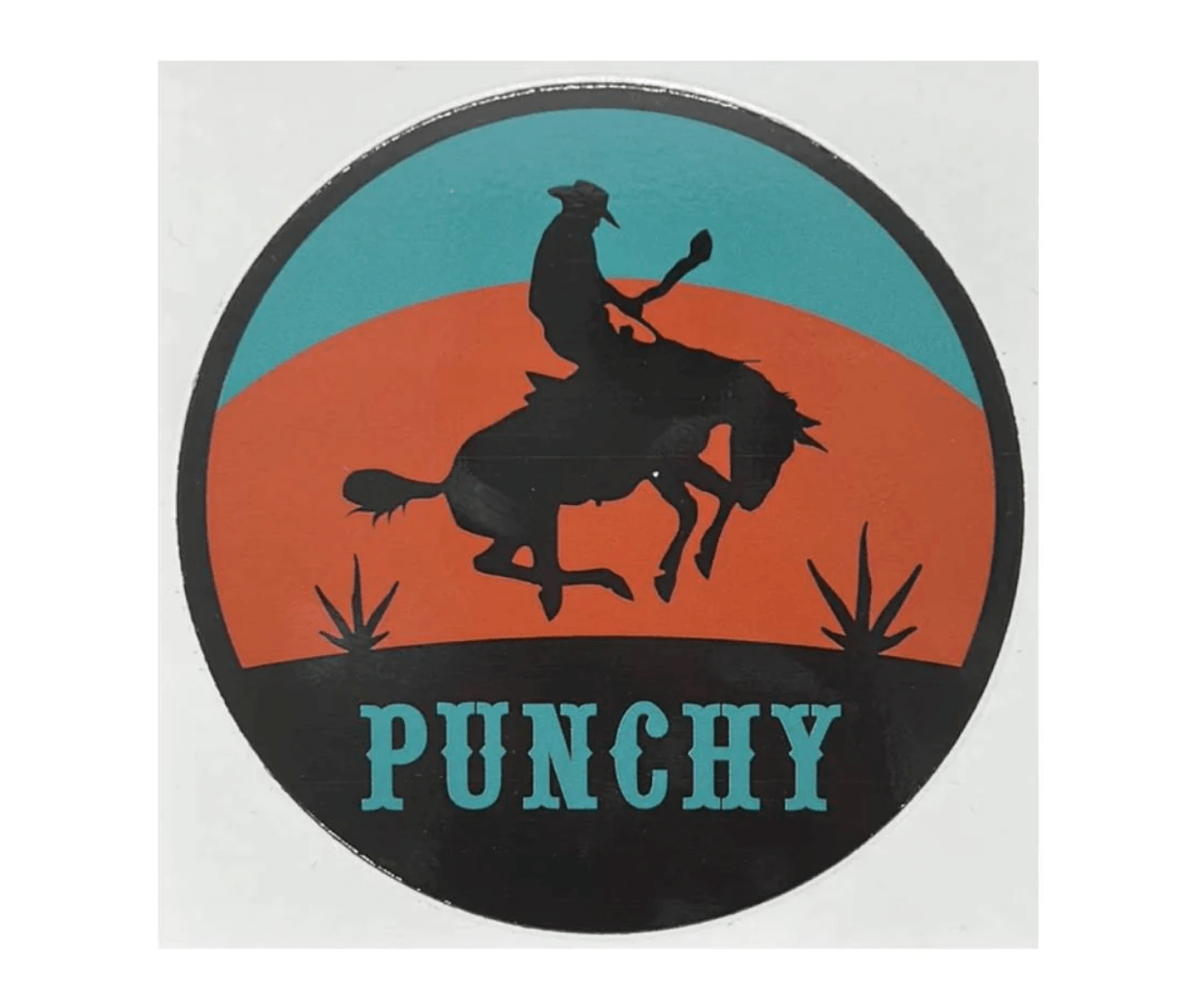 Punchy Hooey Circle Sticker 4" - Teal - Purpose-Built / Home of the Trades
