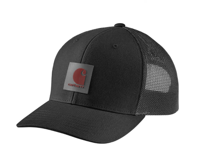 Rugged Flex Twill Mesh-back Logo Patch Cap - Black