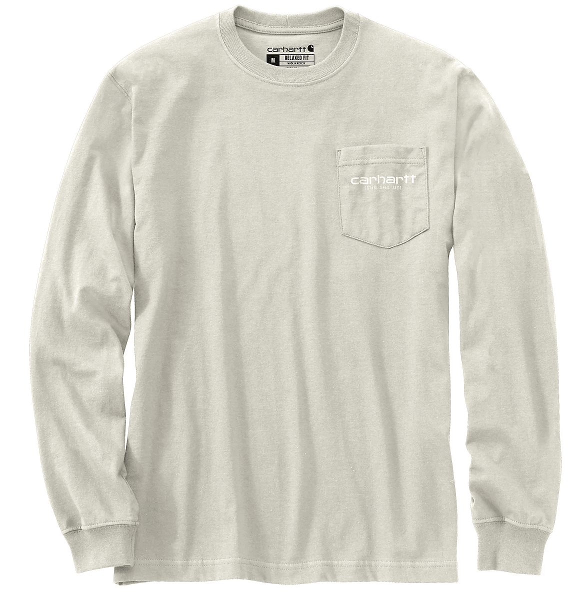 C Graphic Pocket Long Sleeve T-shirt - Malt