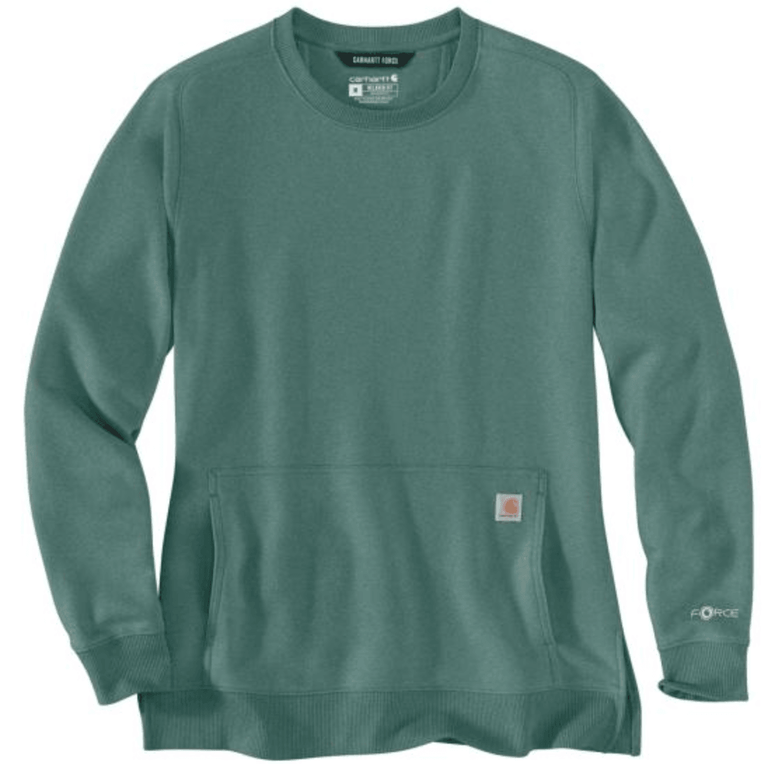 Women's Long Sleeve Force Crew Sweatshirt - Slate Green - Purpose-Built / Home of the Trades