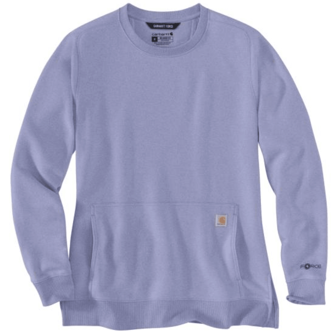 Women's Long Sleeve Force Crew Sweatshirt - Soft Lavender Heather - Purpose-Built / Home of the Trades