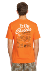 Pour Choices S/S Tee, Neon Orange