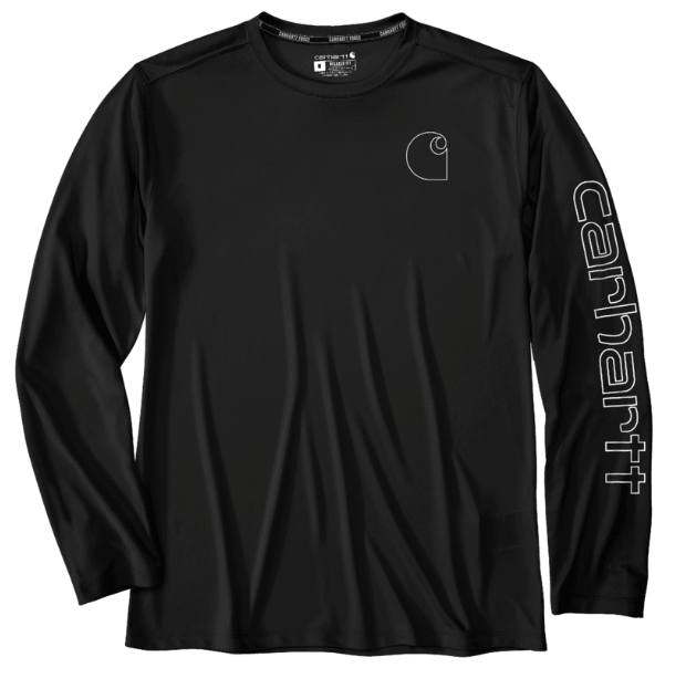 Force Sun Defender Lightweight Long-Sleeve Logo Graphic T-Shirt - Black