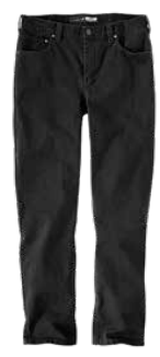 Rugged Flex® Slim Fit Duck Tapered 5-Pocket Pant, Black