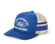 Ford Built Tough Trucker Hat - Ford Blue Wimbledon White