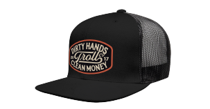 DHCM Model T Flat Bill Snapback Hat - Black