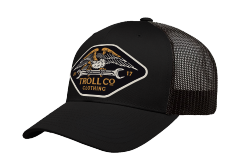 DHCM Wing Spanner Curved Bill Snapback Hat - Black
