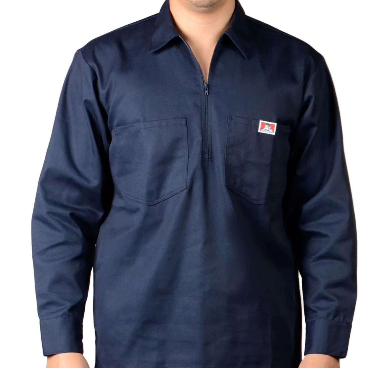 1/2 Zipper Long Sleeve -  Navy