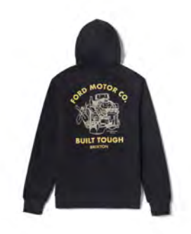 Ford Built Tough Fleece Hoodie - Burnt Rubber