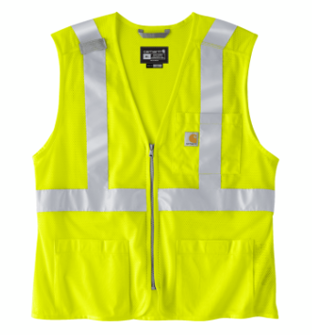 High-Visibility Mesh Multi-Pocket Class 2 Vest- Brite Lime