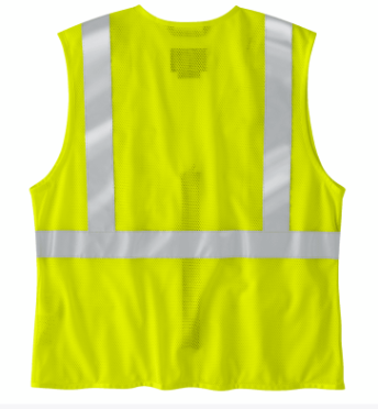 High-Visibility Mesh Multi-Pocket Class 2 Vest- Brite Lime