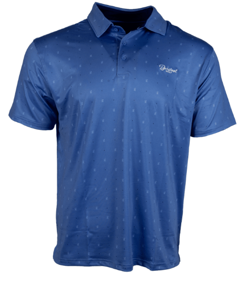 BSG Crossed Tees Printed Polo - Blue