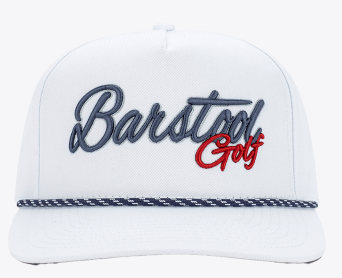 Barstool Golf 5-Panel Rope Twill Snapback - White