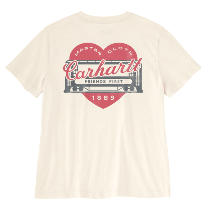 Women's Irvine Relaxed Heritage Heart T-shirt- Eggshell