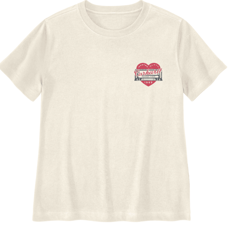 Women's Irvine Relaxed Heritage Heart T-shirt- Eggshell