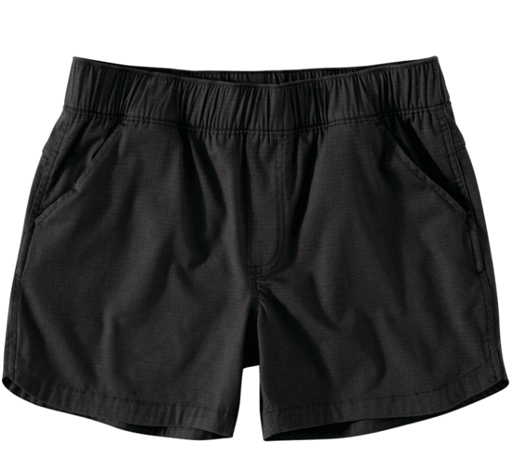 Women's Carhartt Force® Relaxed Fit Ripstop Work Short- Black