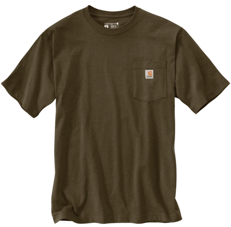 K87 - Loose Fit Heavyweight Pocket Tee- Burnished Logs Heather