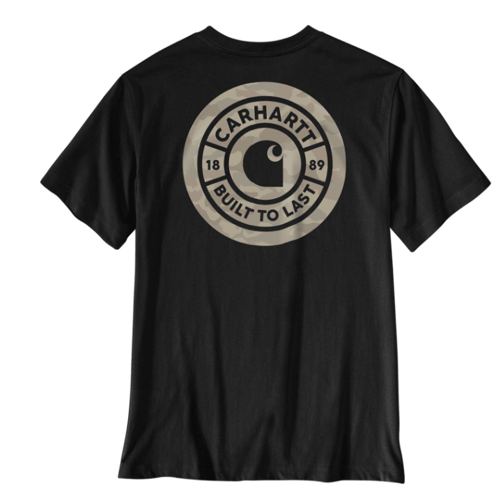 Irvine Relaxed Camo Rivet T-shirt- Black