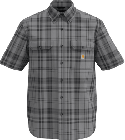 Fort Loose SS Plaid Shirt- Carhartt Gray